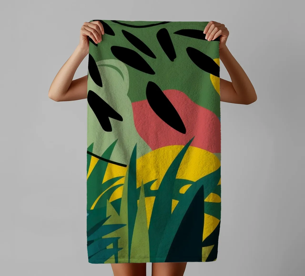 Vue fragmentée de la lumière du soleil serviette de bain de Bring Haven