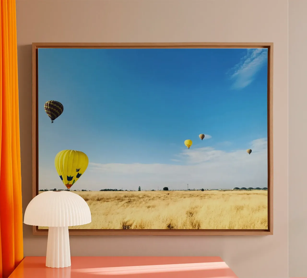 floating balloons tela con Cornice a cassetta da Horsire