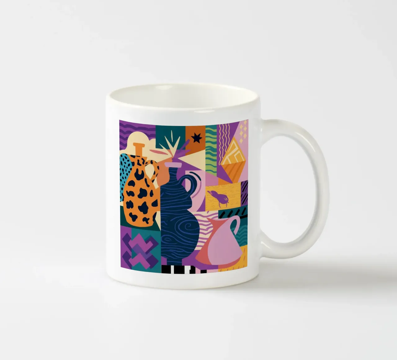 Vibrant Vase Collection ceramic mug by Solar Paint
