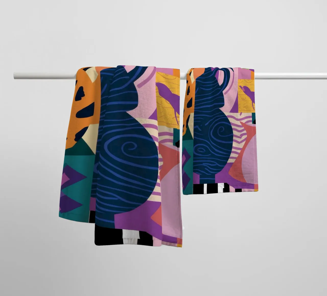 Vibrant Vase Collection towel by Solar Paint