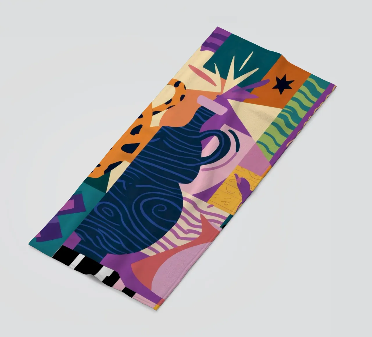 Vibrant Vase Collection beach towel by Solar Paint
