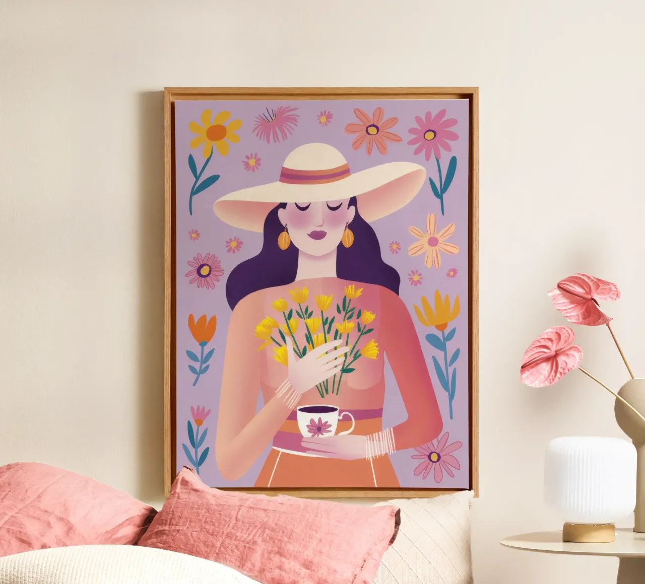 Morning Flower Offering canvas by Prism Ritual