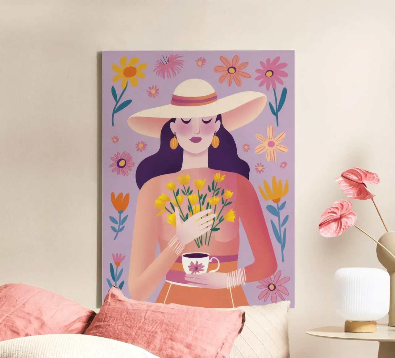Morning Flower Offering canvas by Prism Ritual