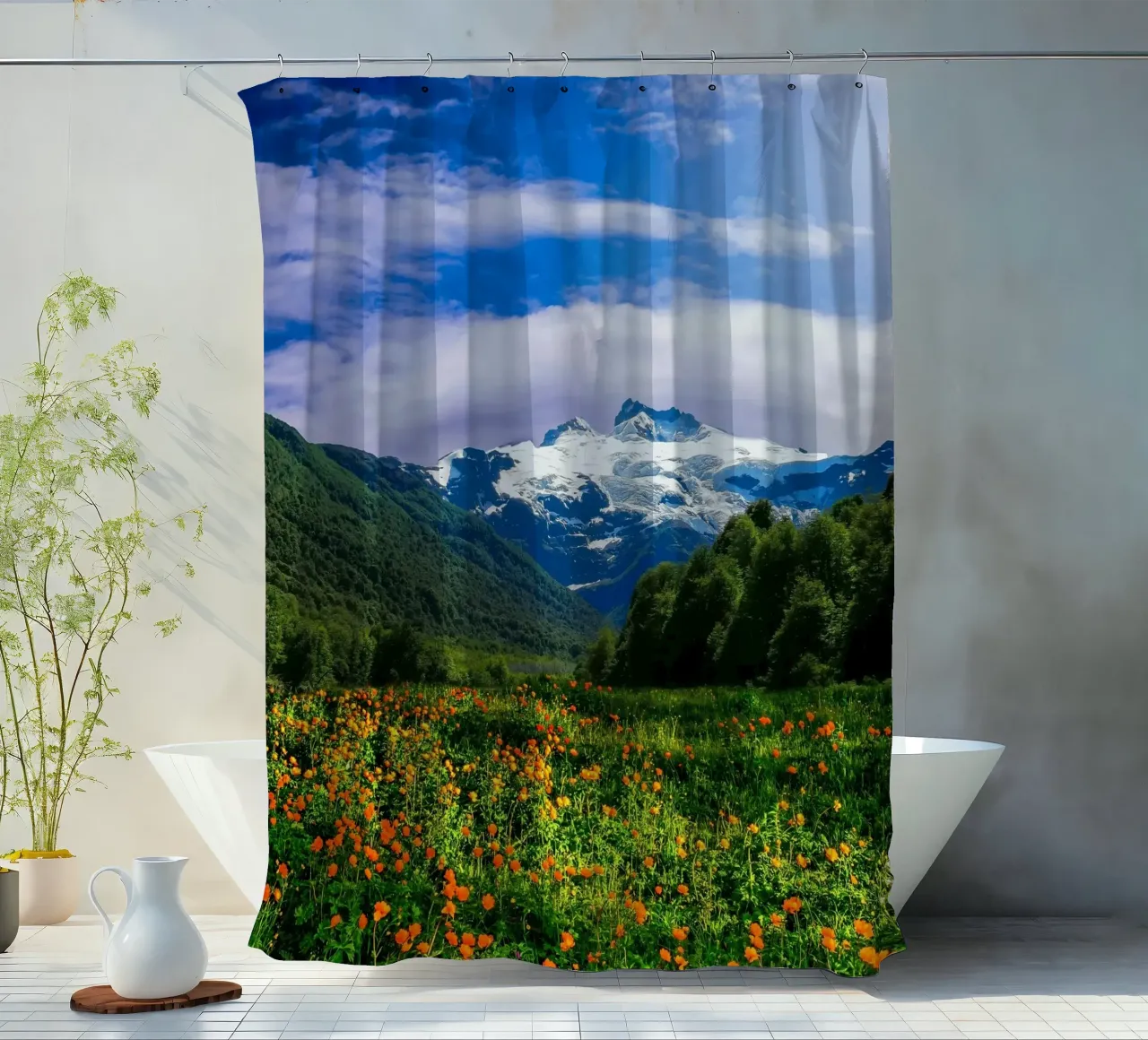 vibrant wilderness shower curtain by cofa home