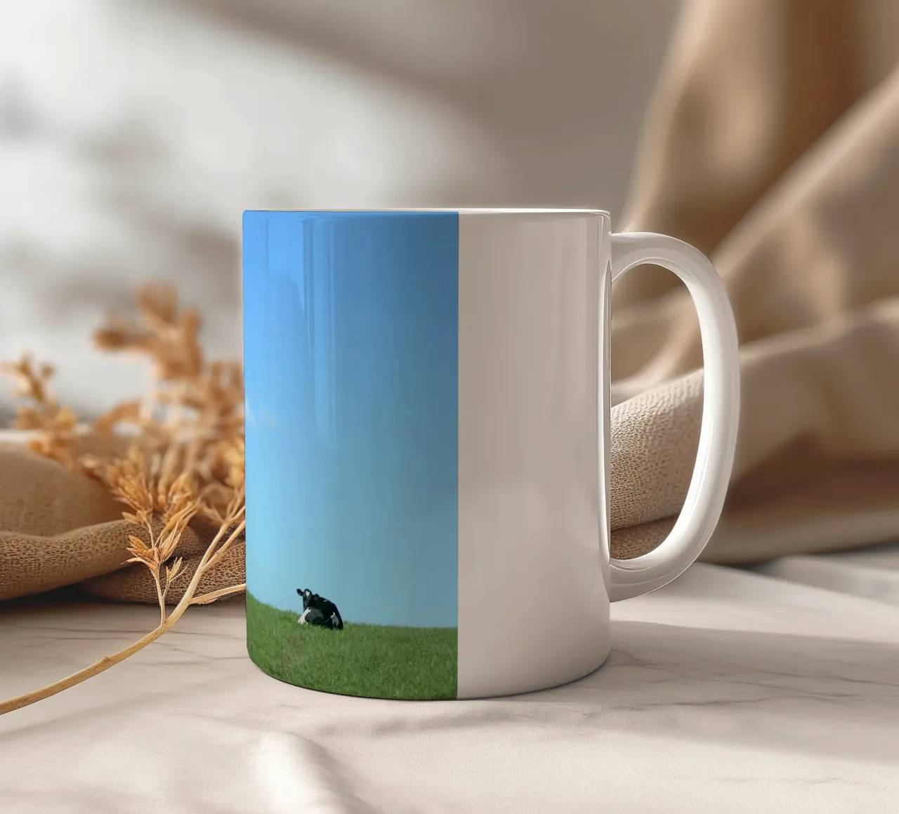animals hillside tazza in ceramica da cofa home