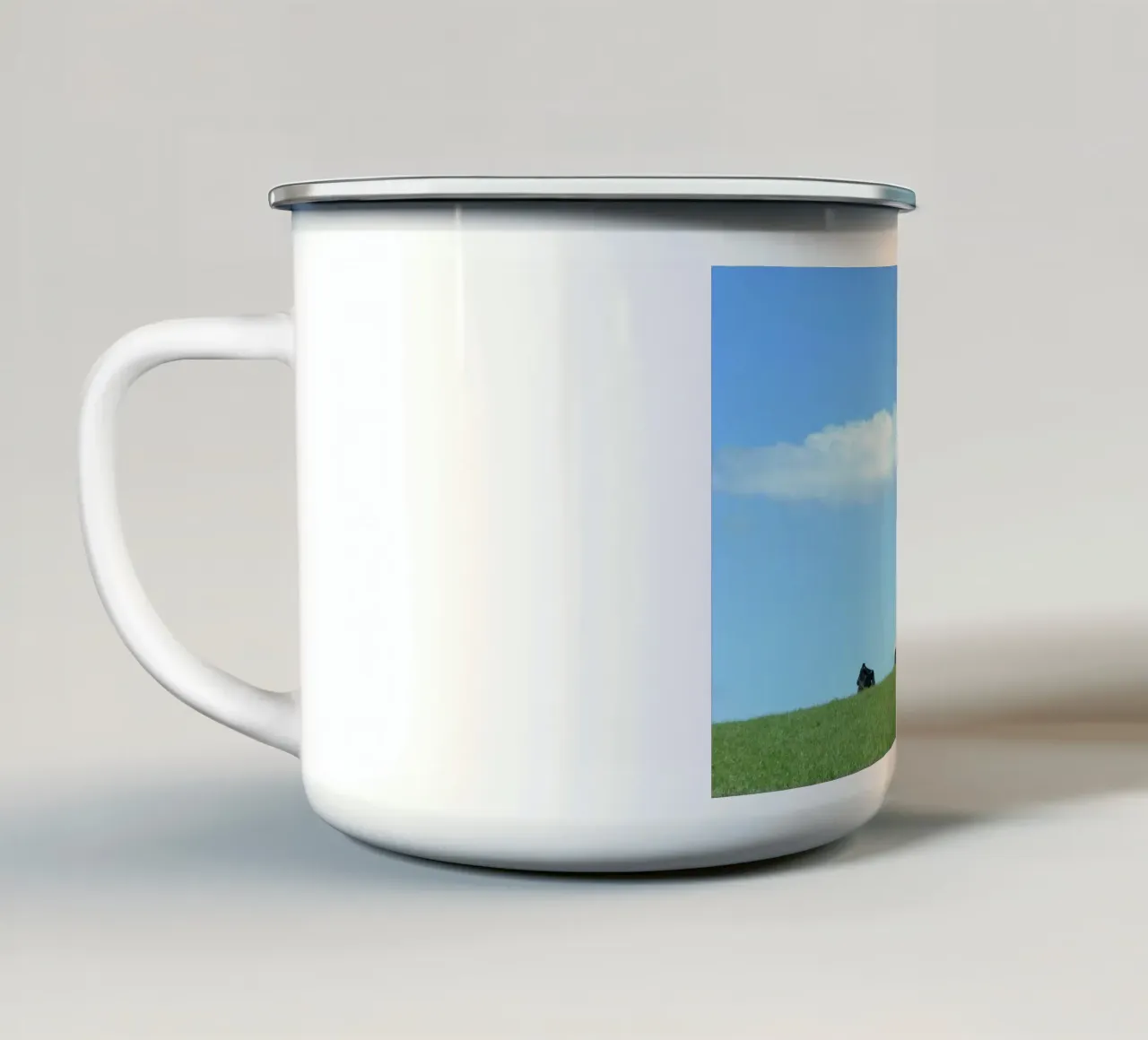 animals hillside tazza in smalto da cofa home