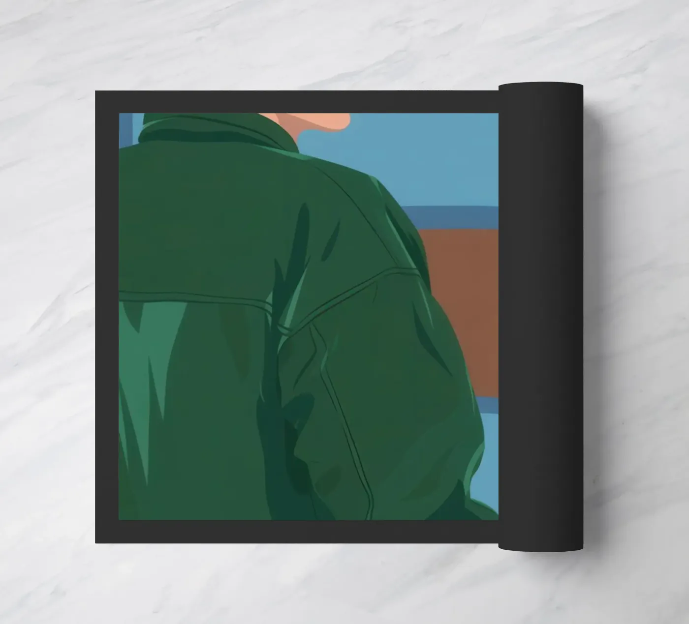 Contemplative Window Gaze doormat by Veil Maya