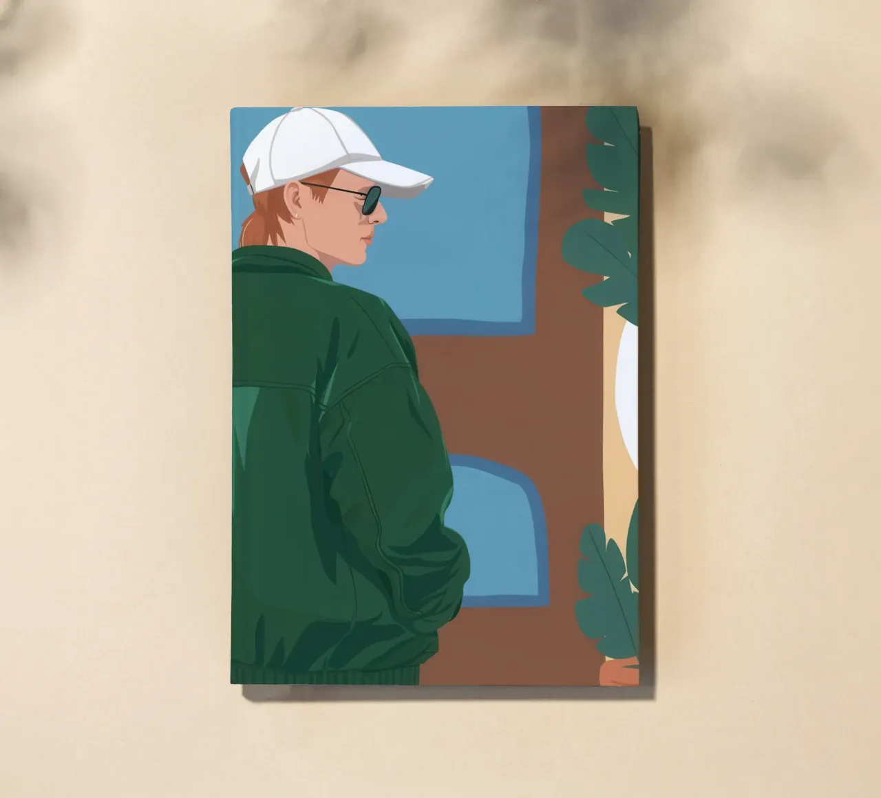 Contemplative Window Gaze notebook by Veil Maya