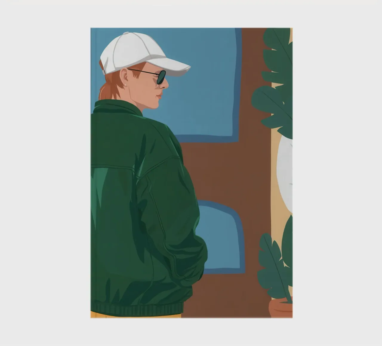 Contemplative Window Gaze notebook by Veil Maya
