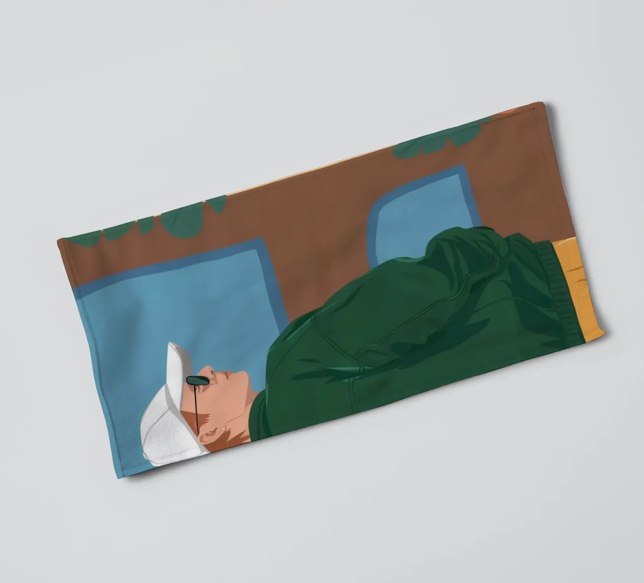 Contemplative Window Gaze towel by Veil Maya