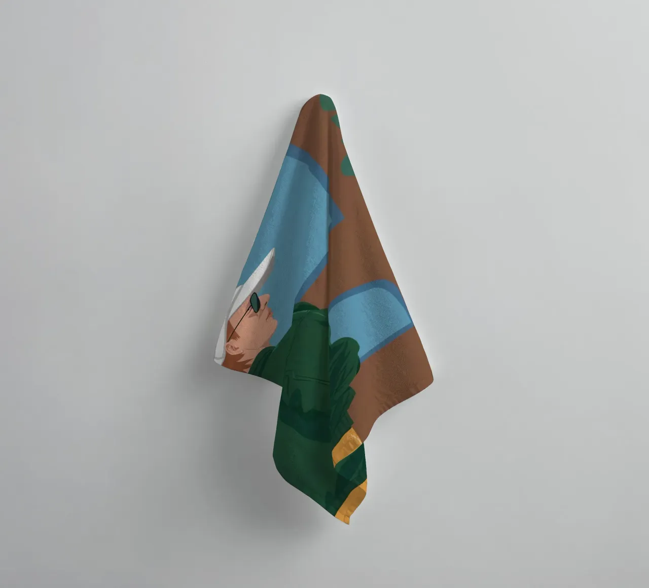 Contemplative Window Gaze towel by Veil Maya