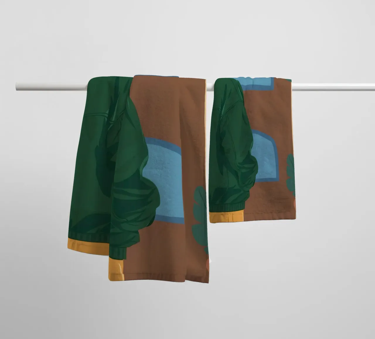 Contemplative Window Gaze towel by Veil Maya