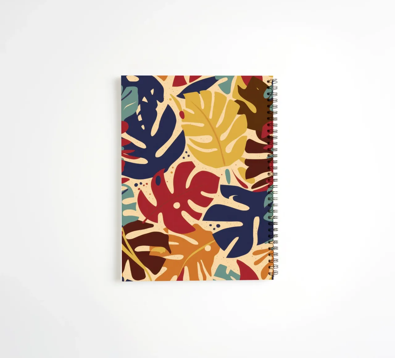 Retro Leaf Mosaic spiral notebook by Bring Haven
