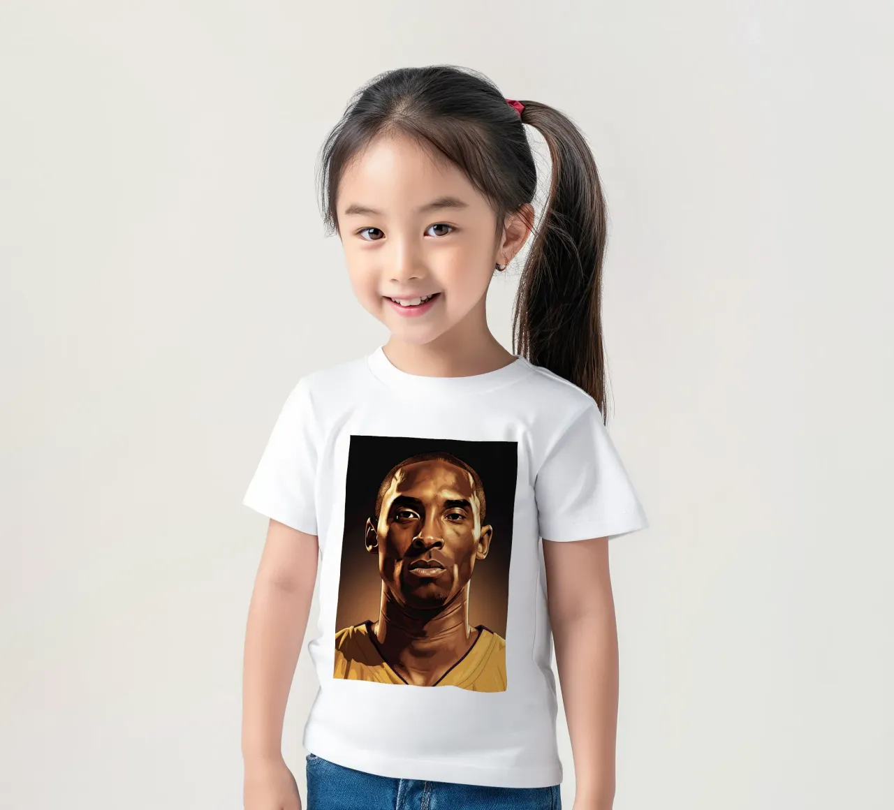 Kobe Bryant portrait (1) kids t-shirt by Lembayung art