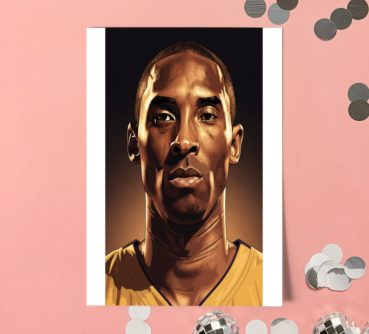 Kobe Bryant portrait (1) Stickerbogen von Lembayung art