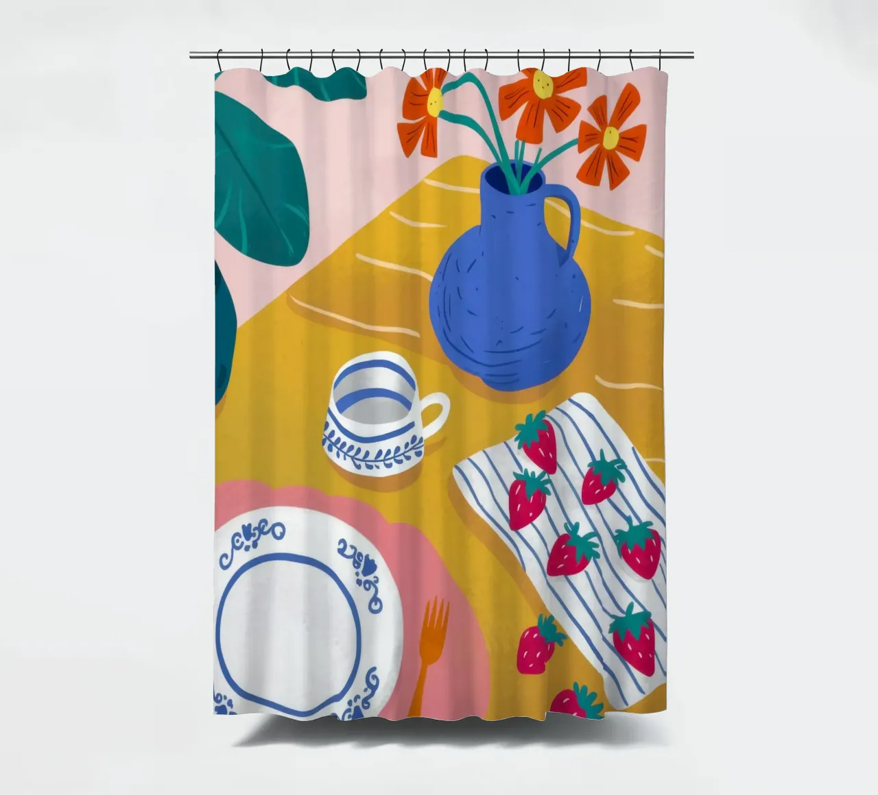 Vibrant Morning StillLife shower curtain by Prism Ritual