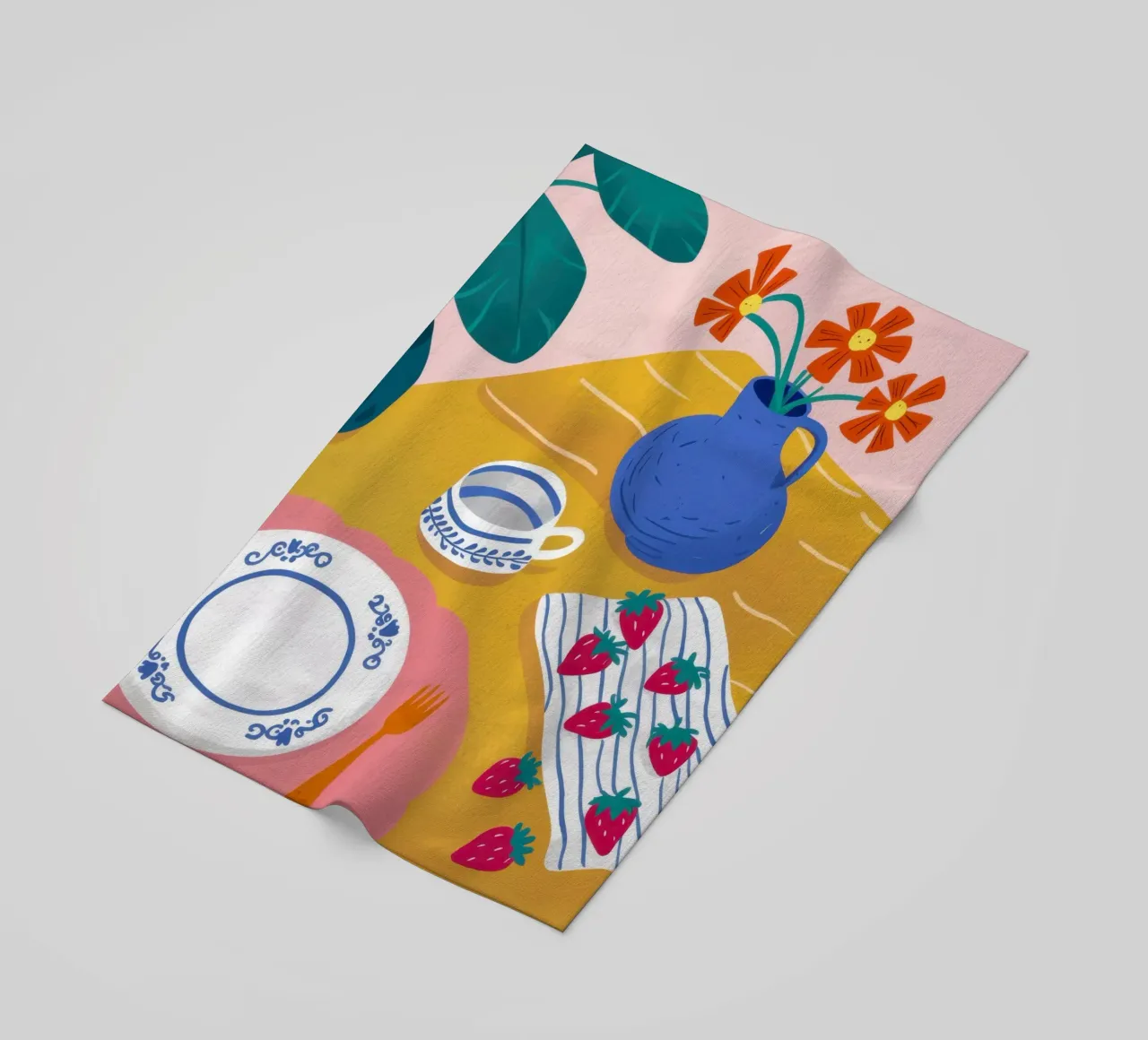 Vibrant Morning StillLife beach towel by Prism Ritual