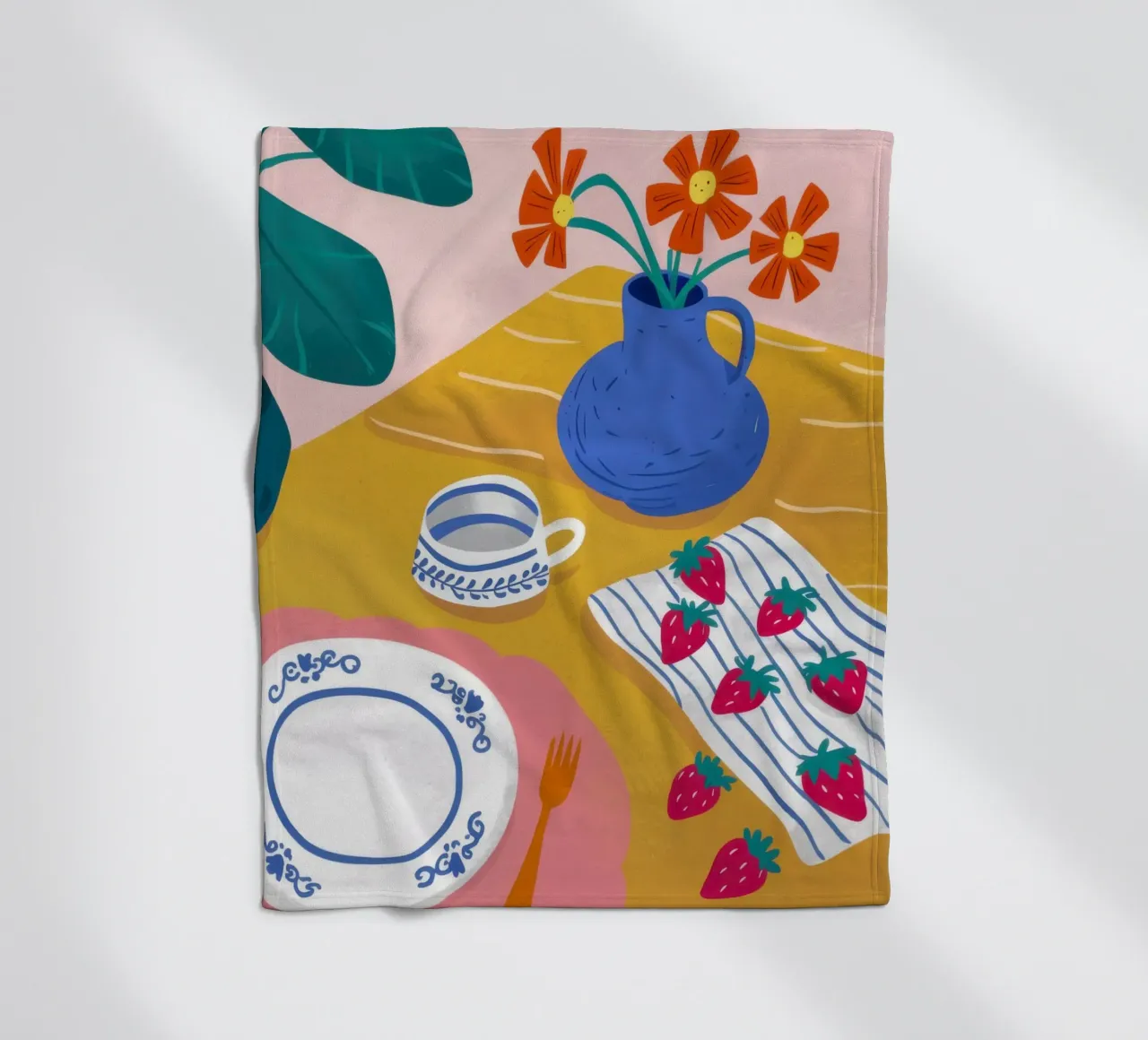 Vibrant Morning StillLife fleece blanket by Prism Ritual