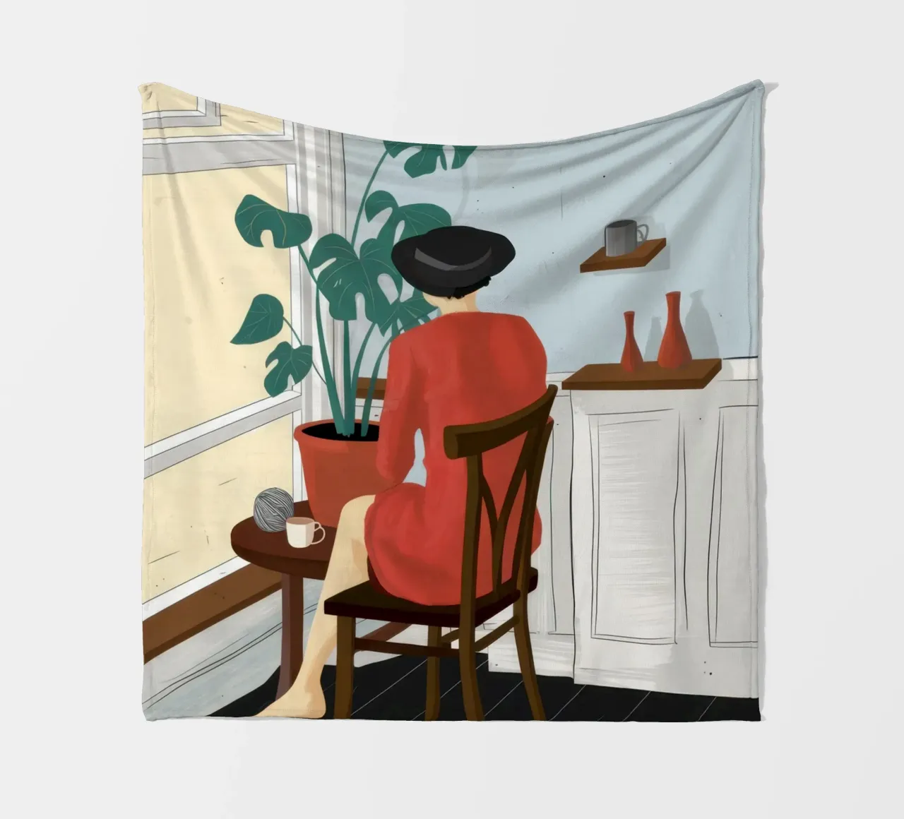 Accogliente angolo di lettura coperta in pile da Veil Maya