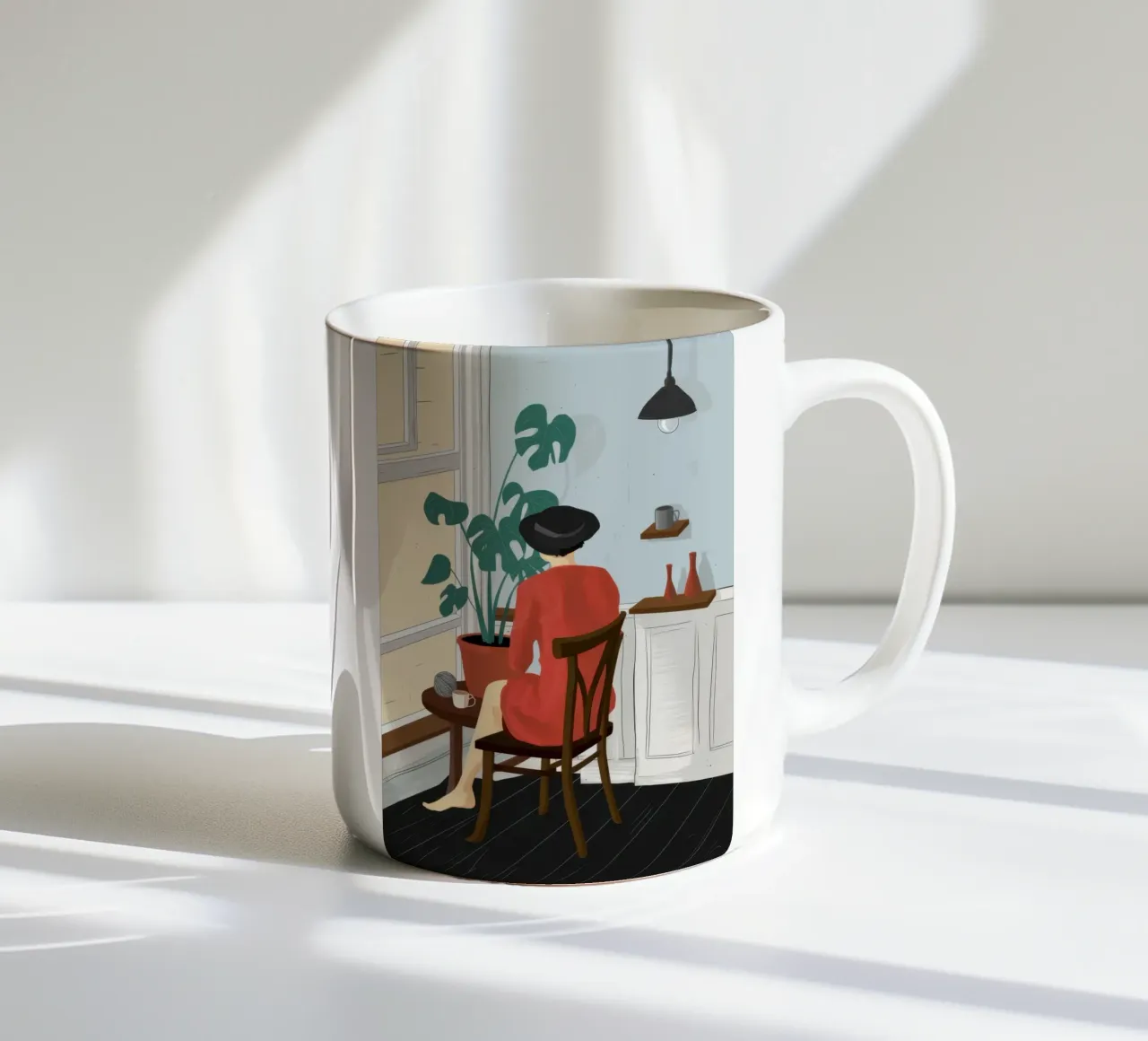 Accogliente angolo di lettura tazza in ceramica da Veil Maya