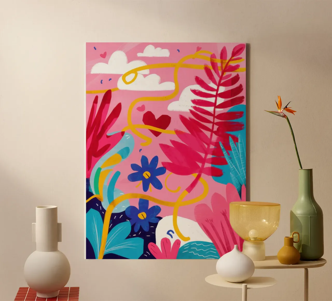 Electric Love Jungle canvas by Bring Haven