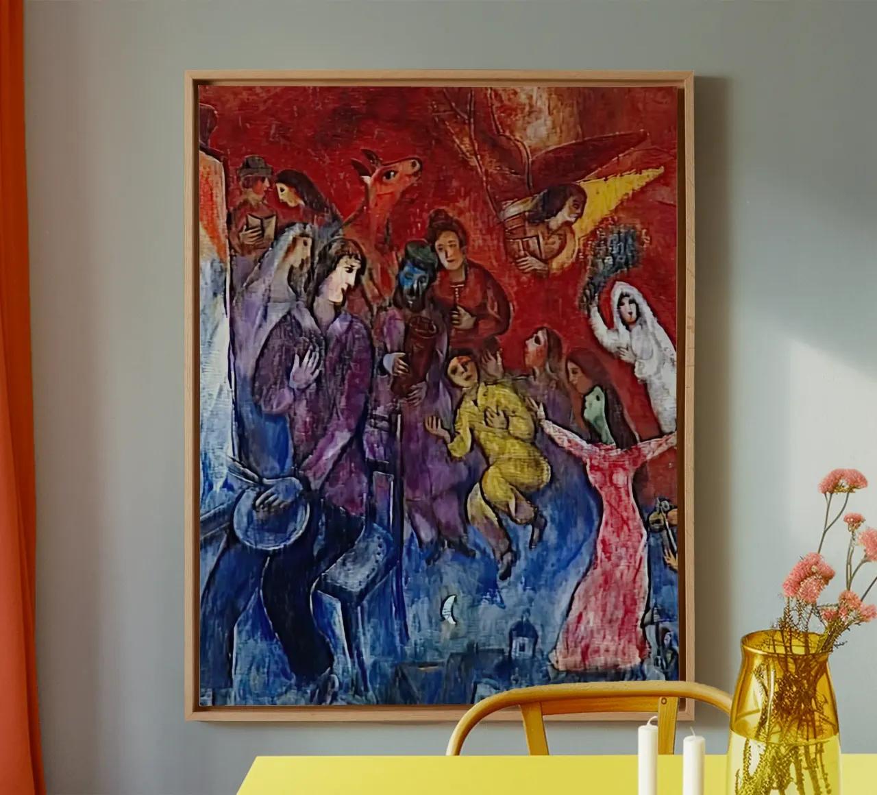 The Appearance of the artist's family marc chagall canvas with Floater frame by MC Exhebition