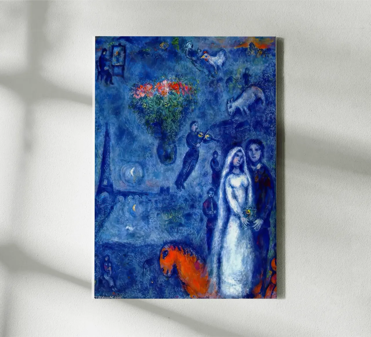 L'artista e la sua sposa marc chagall tela con Cornice a cassetta da MC Exhebition