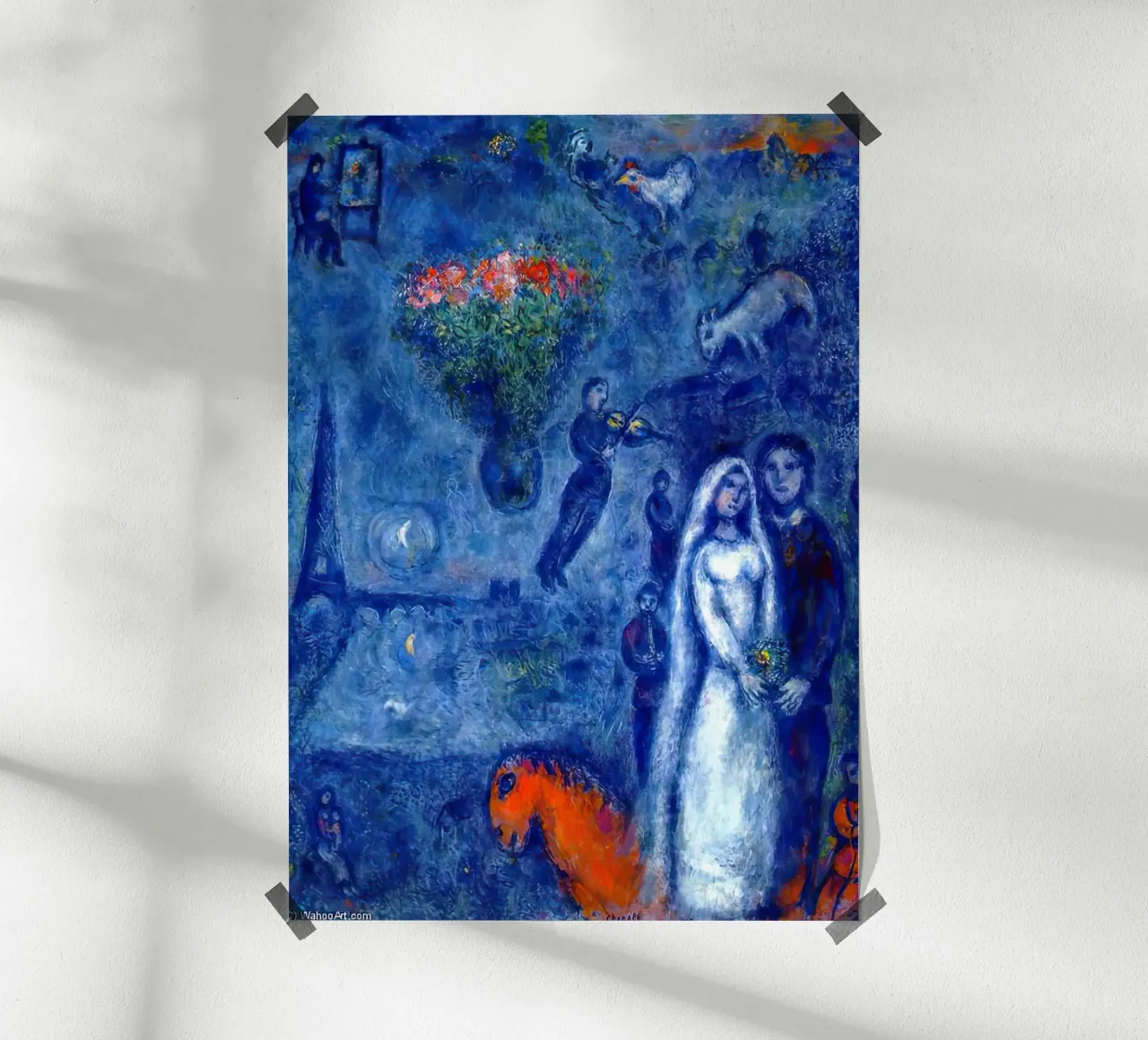 L'artista e la sua sposa marc chagall carta hahnemühle da MC Exhebition