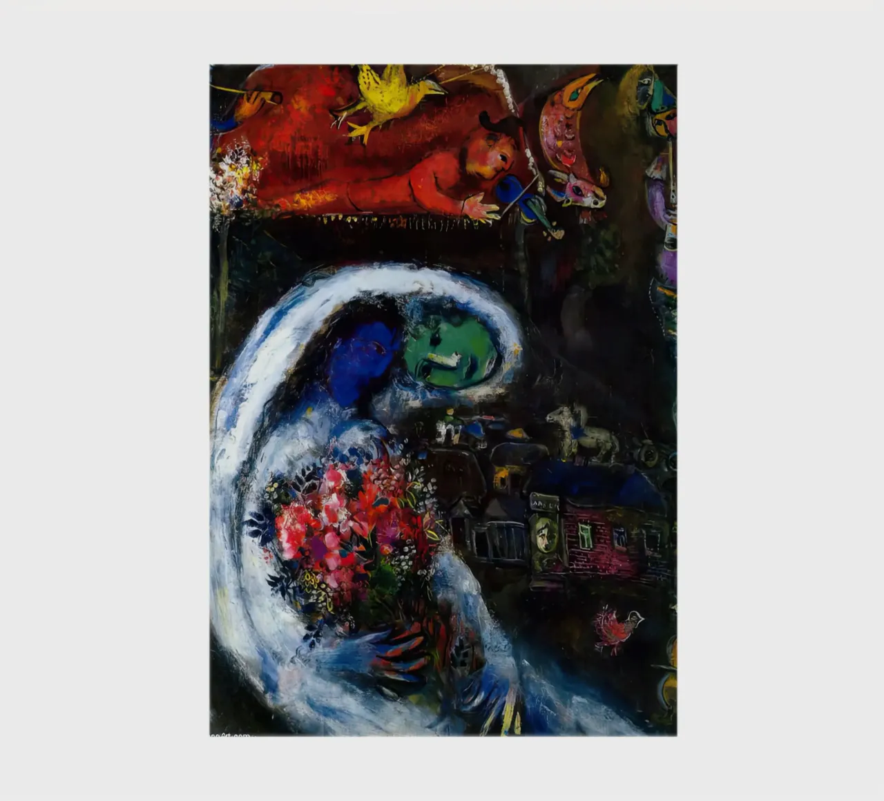 Bride with Blue Face marc chagall notebook by MC Exhebition