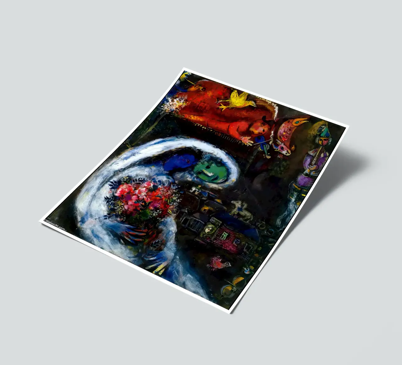Bride with Blue Face marc chagall sticker sheet by MC Exhebition