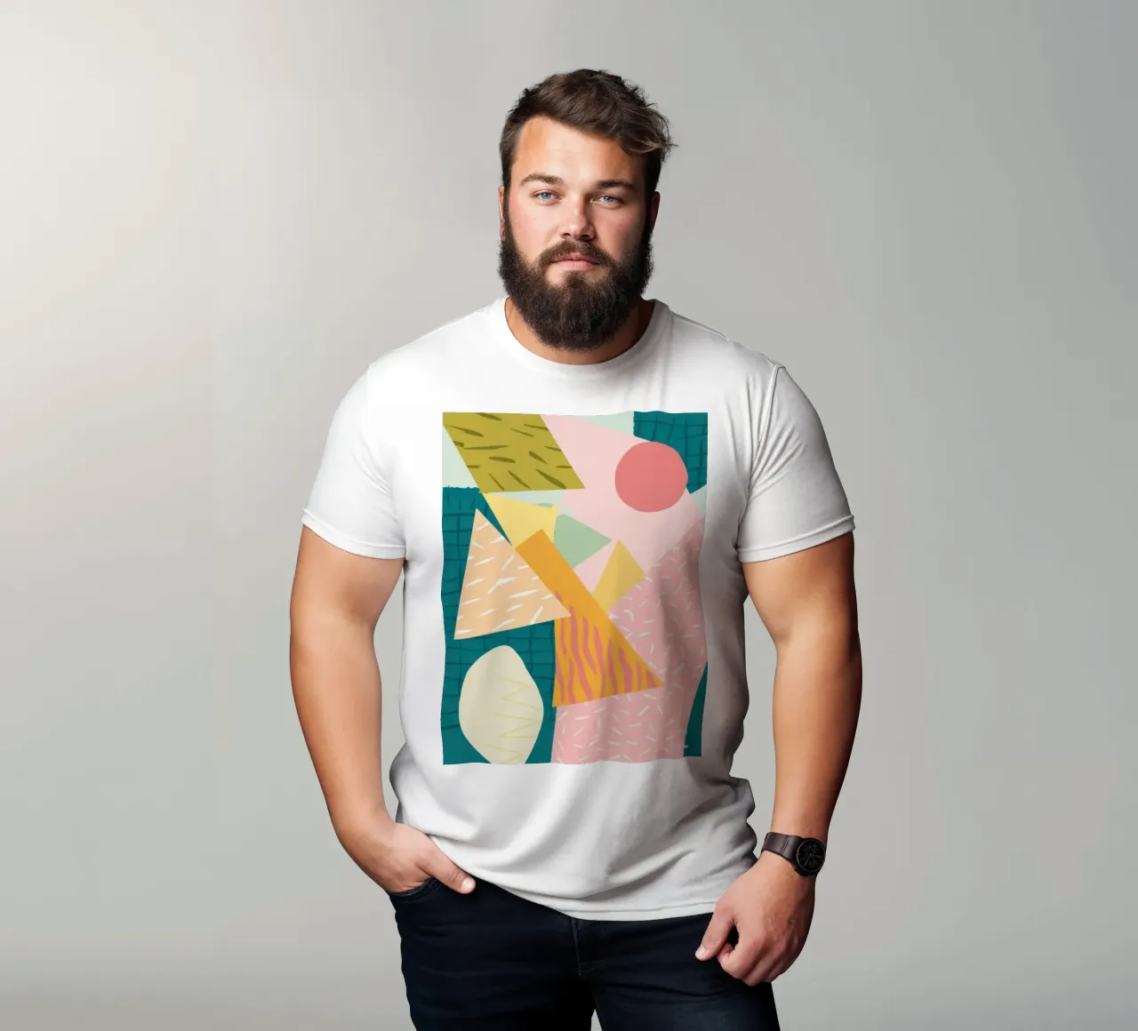 Textured Paper Collage t-shirt by Solar Paint