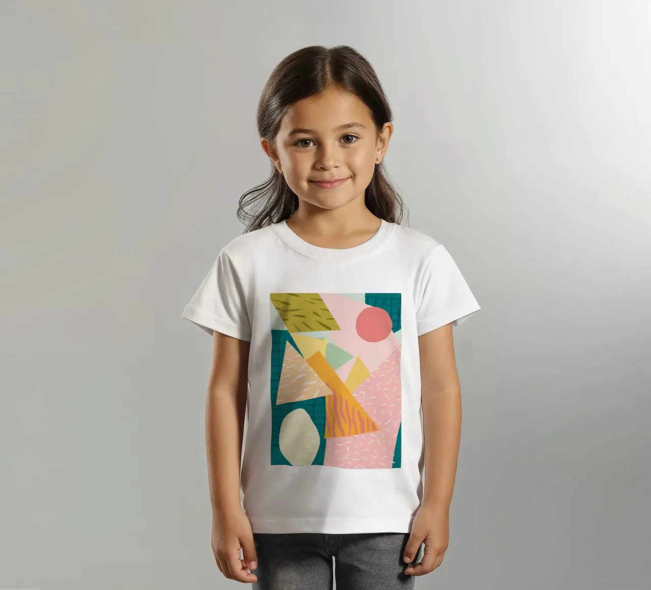Textured Paper Collage kids t-shirt by Solar Paint