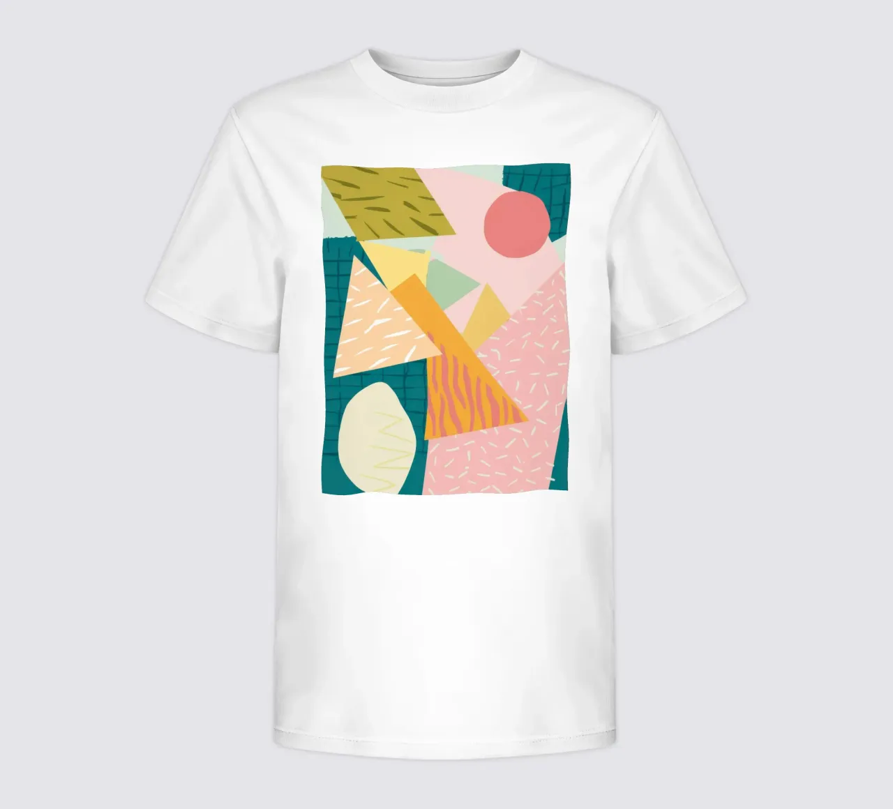 Textured Paper Collage kids t-shirt by Solar Paint
