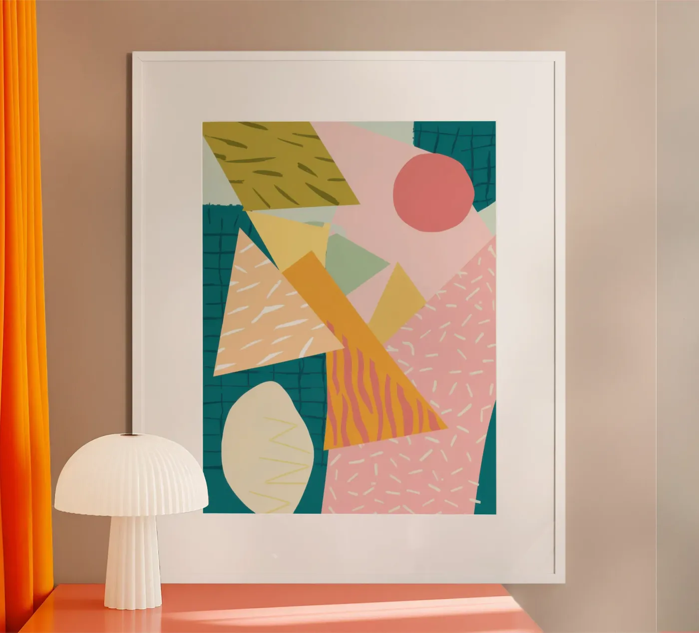 Collage van structuurpapier poster van Solar Paint