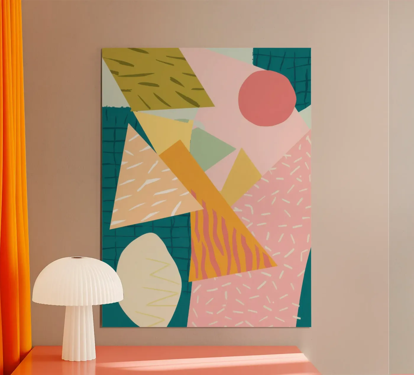 Collage van structuurpapier poster van Solar Paint