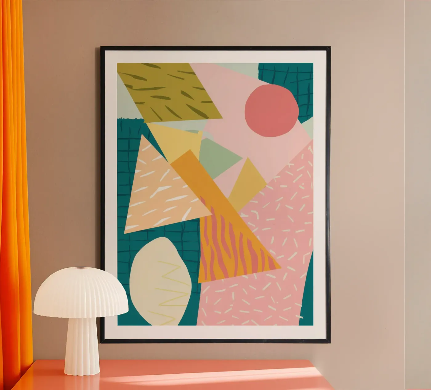 Collage van structuurpapier poster van Solar Paint