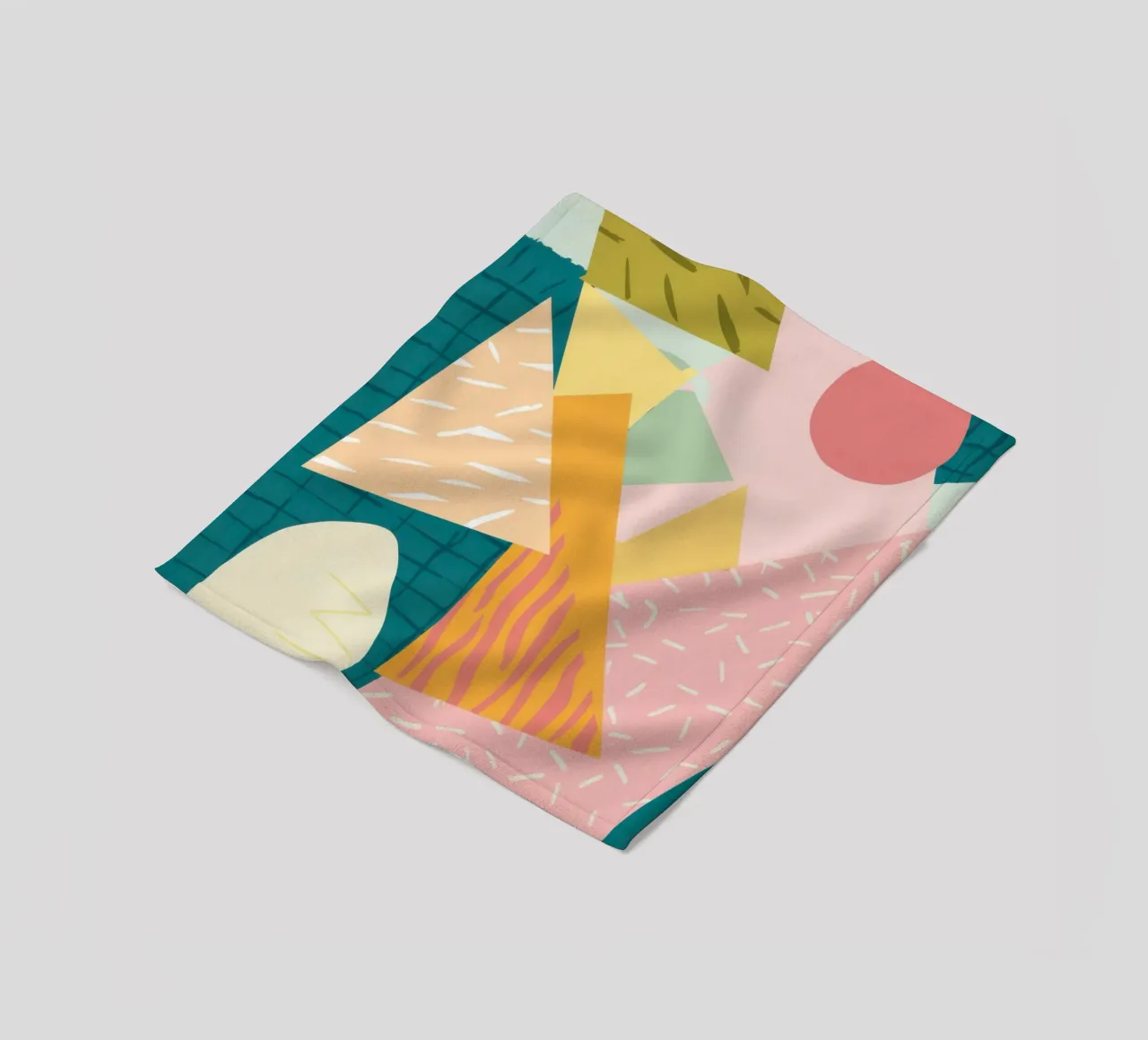 Textured Paper Collage fleece blanket by Solar Paint