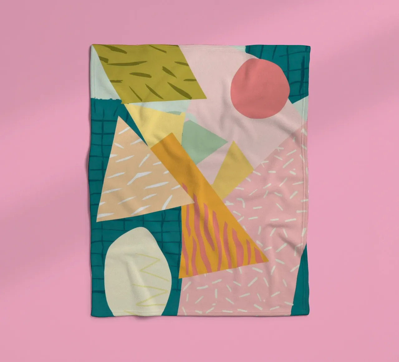 Textured Paper Collage fleece blanket by Solar Paint