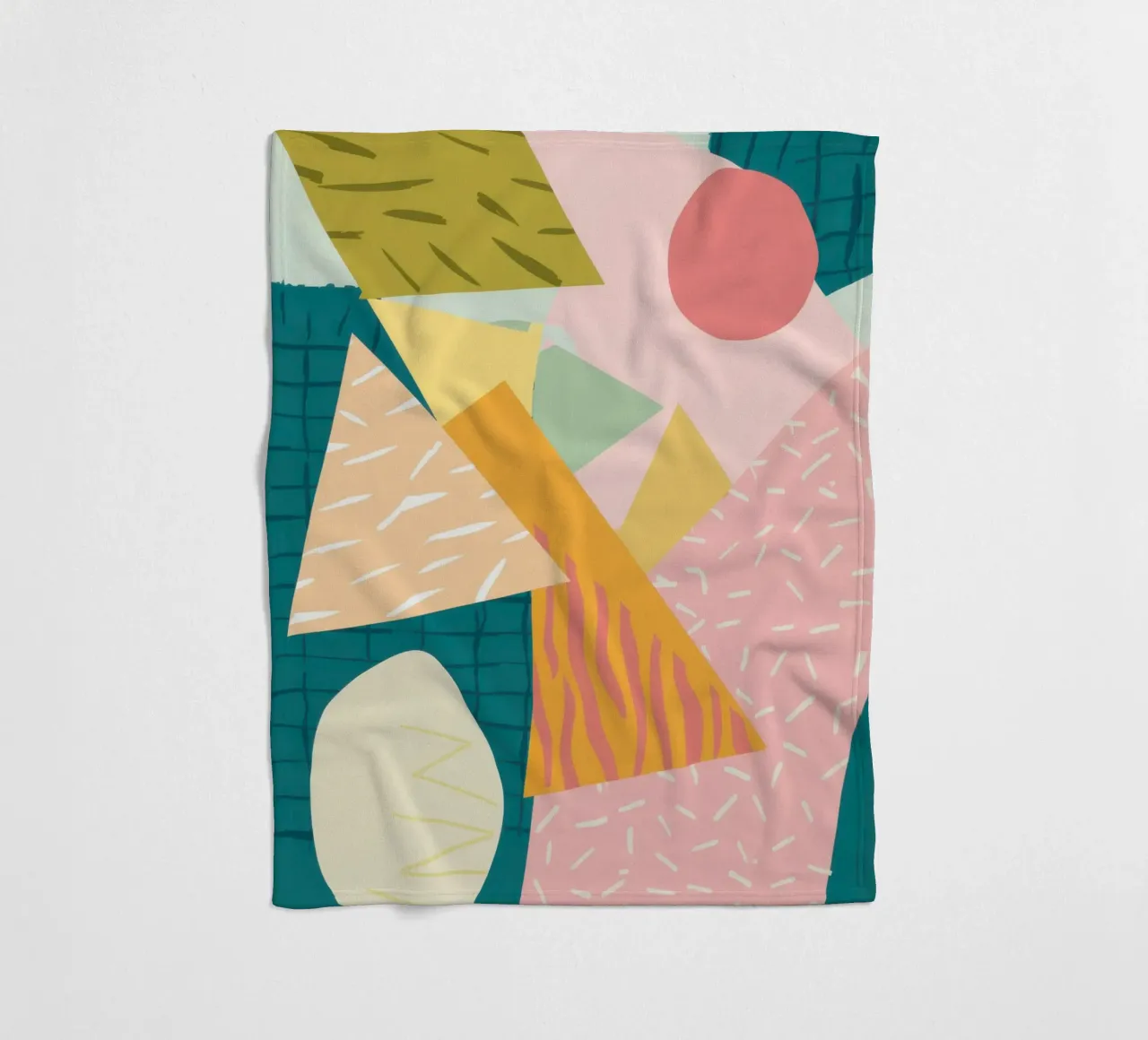 Textured Paper Collage fleece blanket by Solar Paint