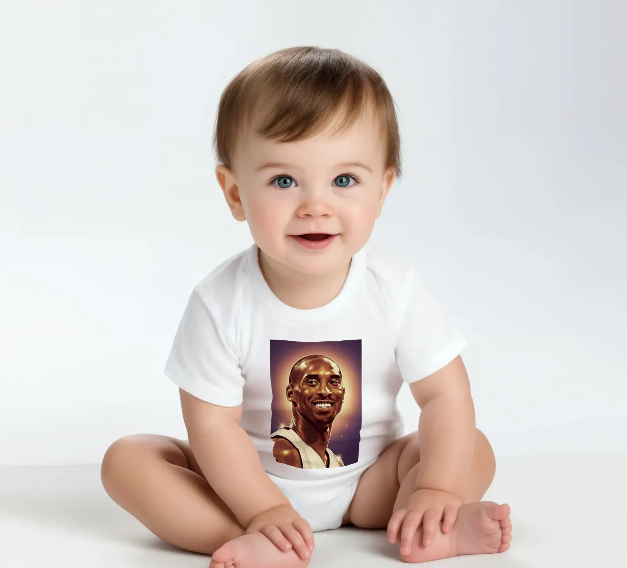 Kobe Bryant portrait (2) body neonato maniche corte da Lembayung art