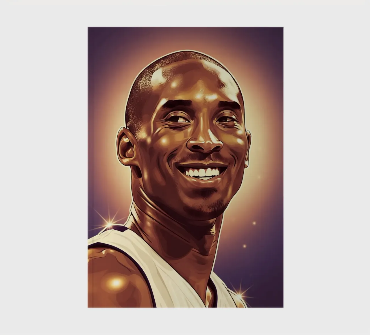 Kobe Bryant portrait (2) notebook by Lembayung art