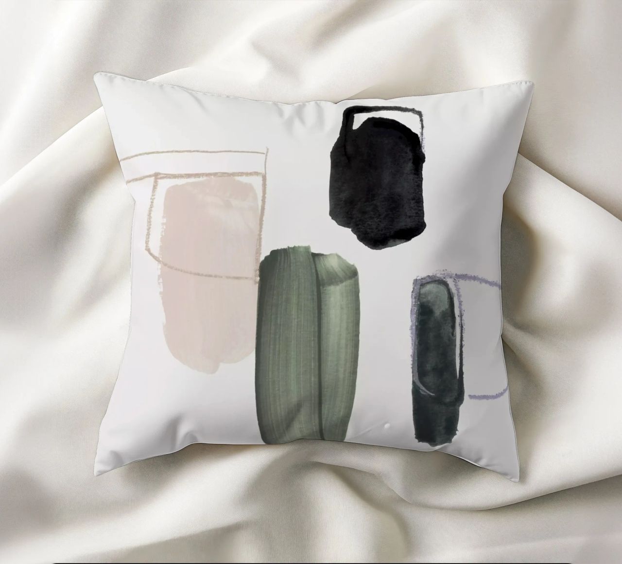 abstract forms decorative cushion by IRIS LEHNHARDT FINE ART