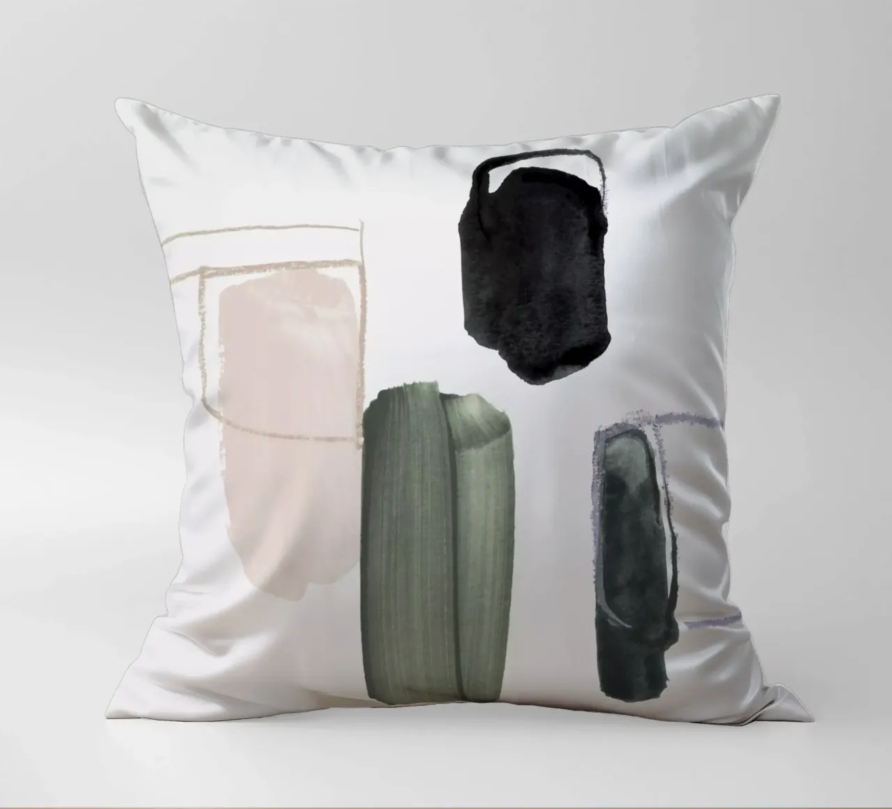 abstract forms decorative cushion by IRIS LEHNHARDT FINE ART