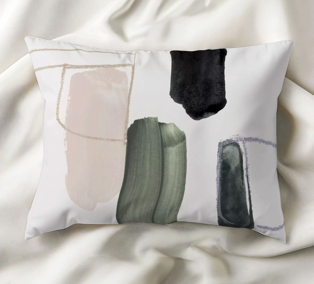 abstract forms decorative cushion by IRIS LEHNHARDT FINE ART