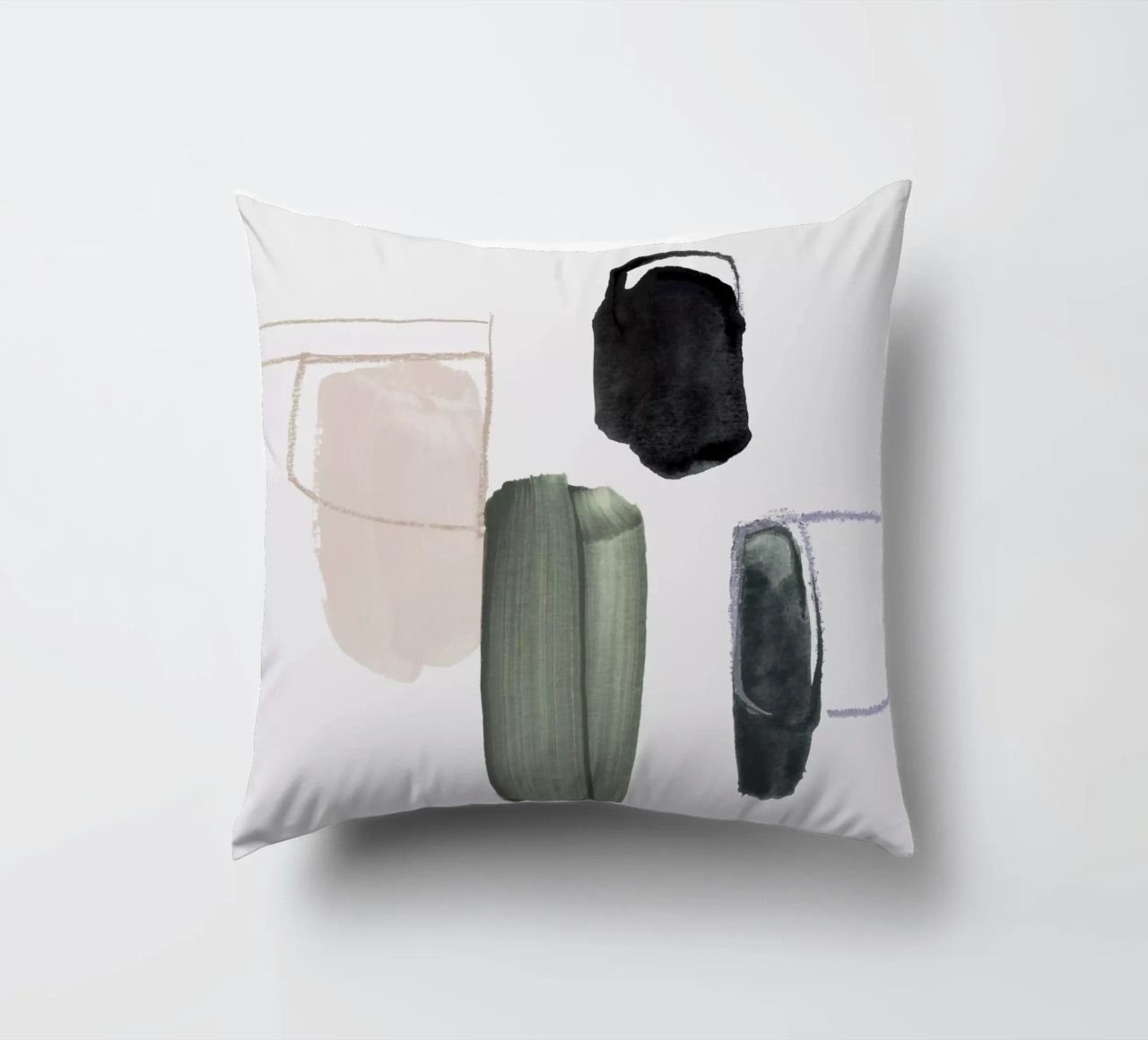 abstract forms decorative cushion by IRIS LEHNHARDT FINE ART