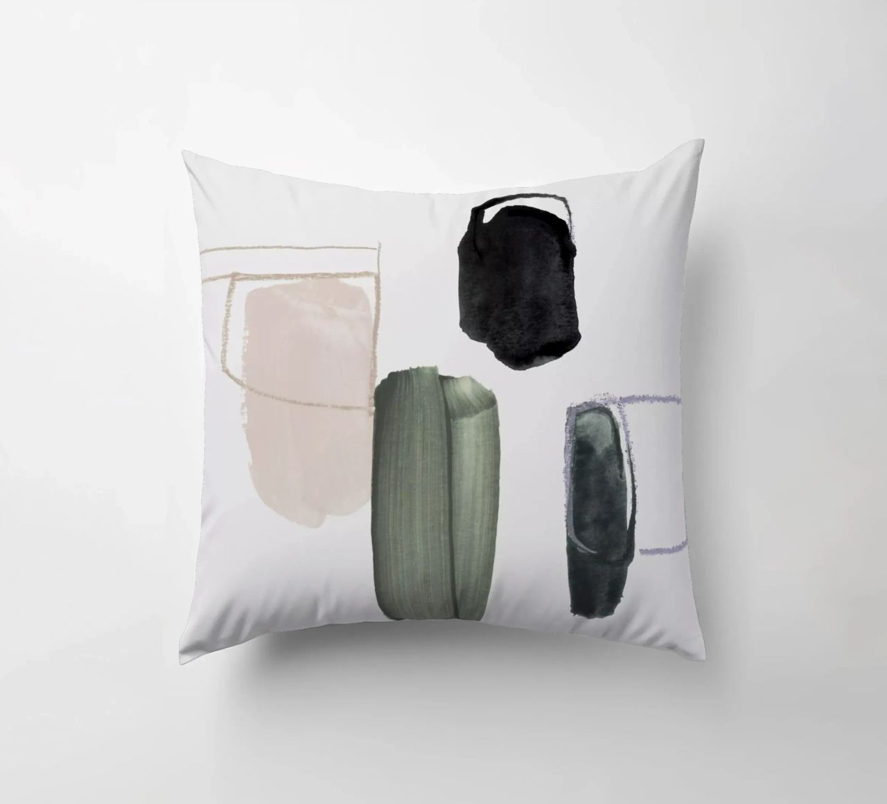 abstract forms decorative cushion by IRIS LEHNHARDT FINE ART