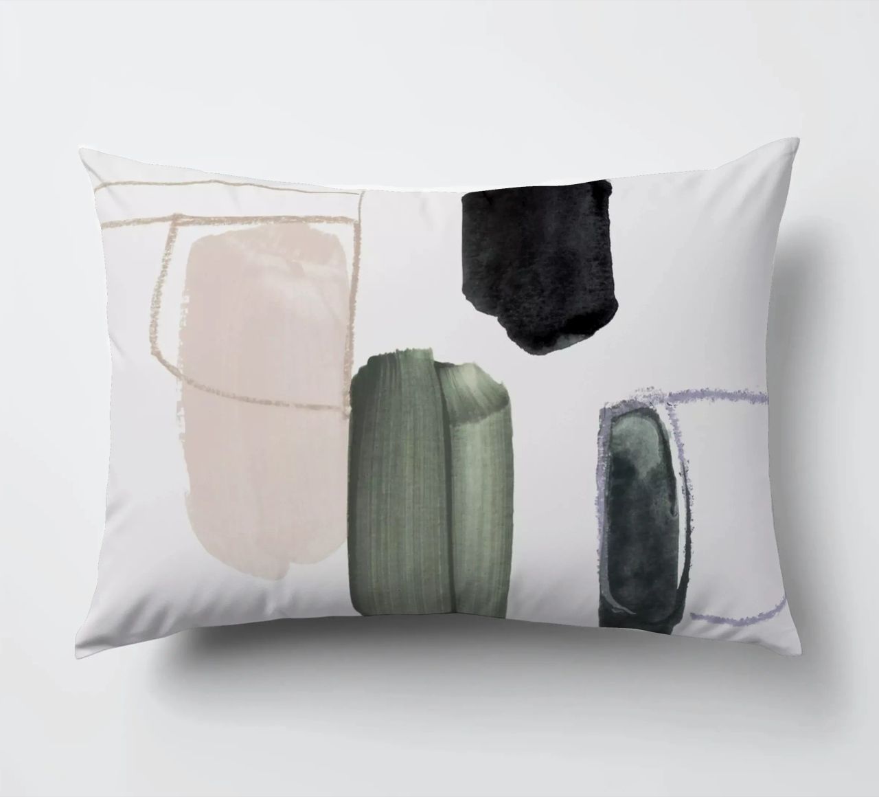 abstract forms decorative cushion by IRIS LEHNHARDT FINE ART