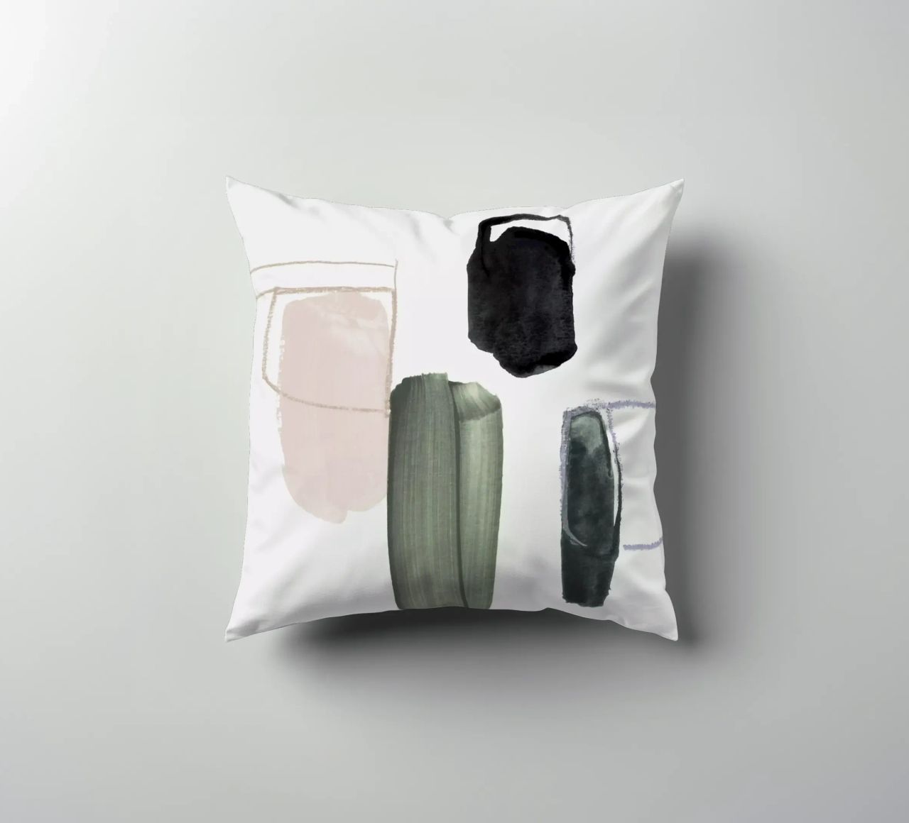 abstract forms decorative cushion by IRIS LEHNHARDT FINE ART