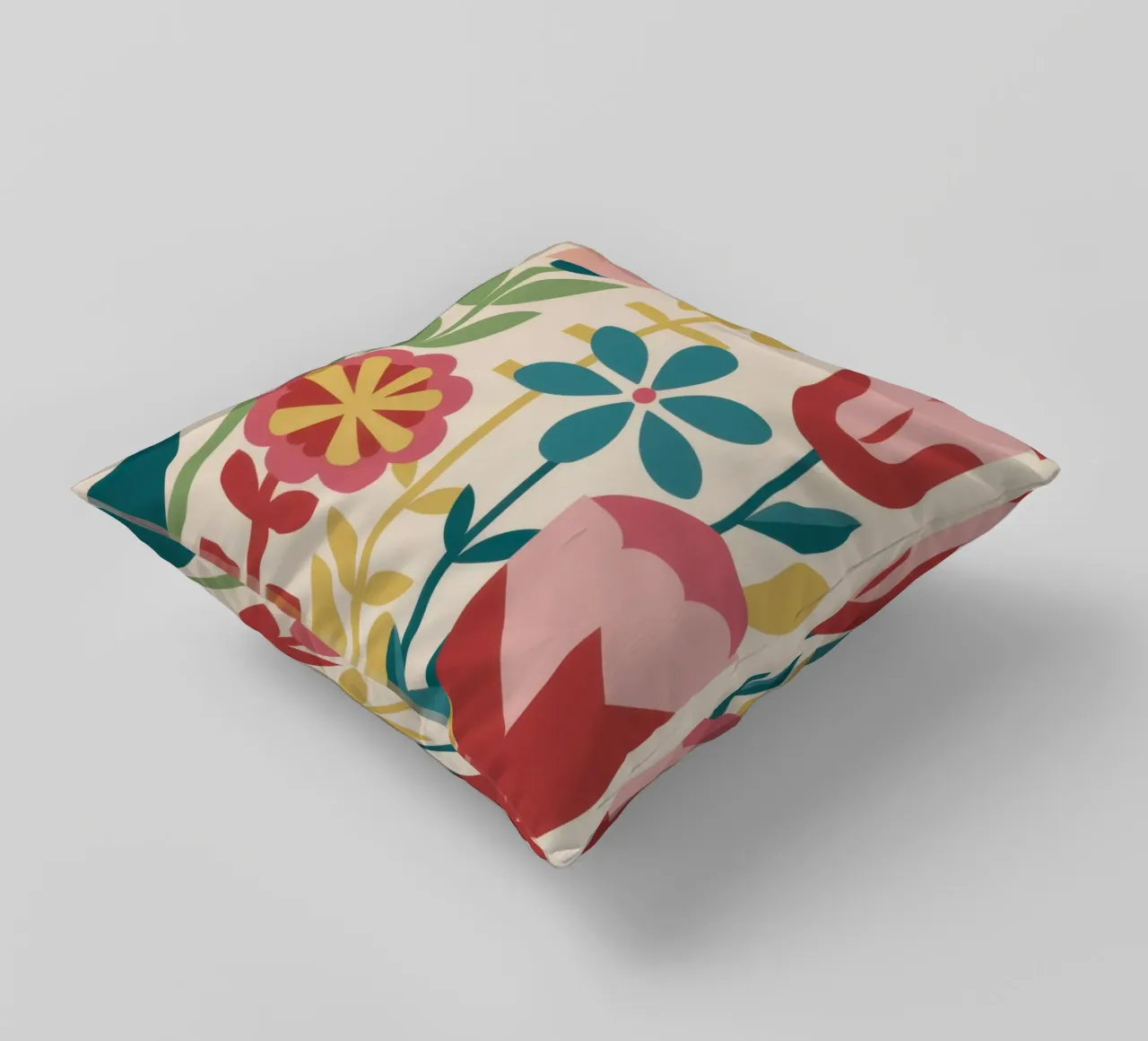 Modern Folk Garden decorative cushion by Prism Ritual