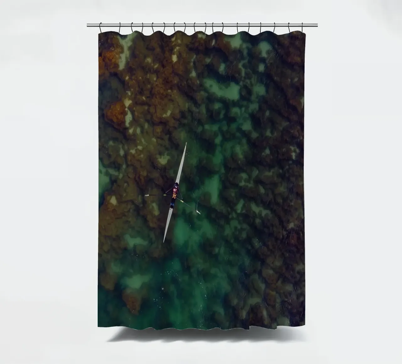 single scull water shower curtain by animal story home